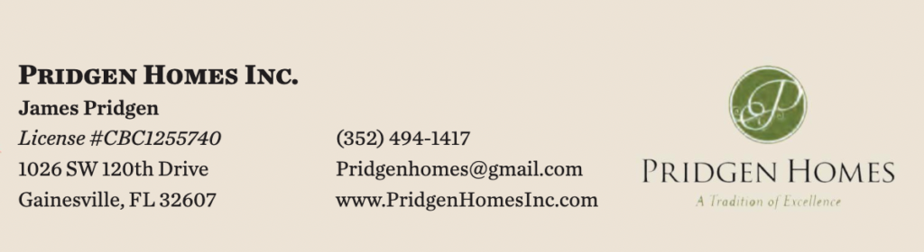 Pridgen Homes, Inc Gainesville