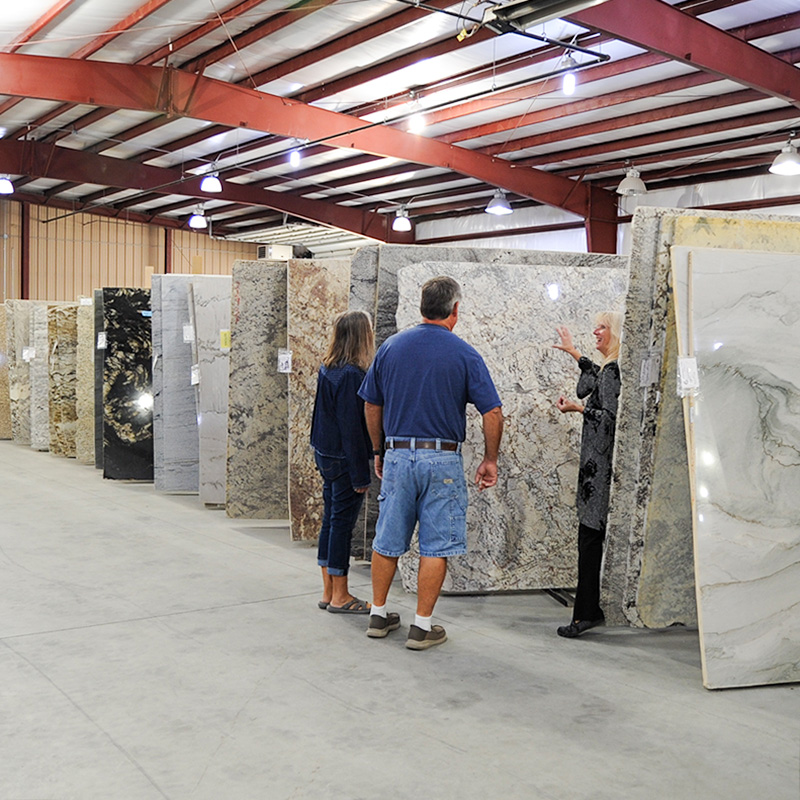 countertop fabricator Gainesville FL Jackson Stoneworks showroom stone slab selection