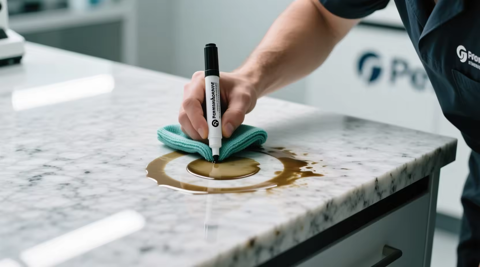 quartz countertop myths field test permanent marker Jackson Stoneworks Gainesville FL